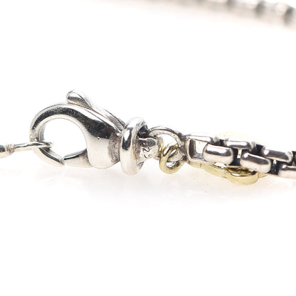 David Yurman Sterling Silver 14K Yellow Gold 1.7mm Baby Box Chain Necklace 18" 5 of 5