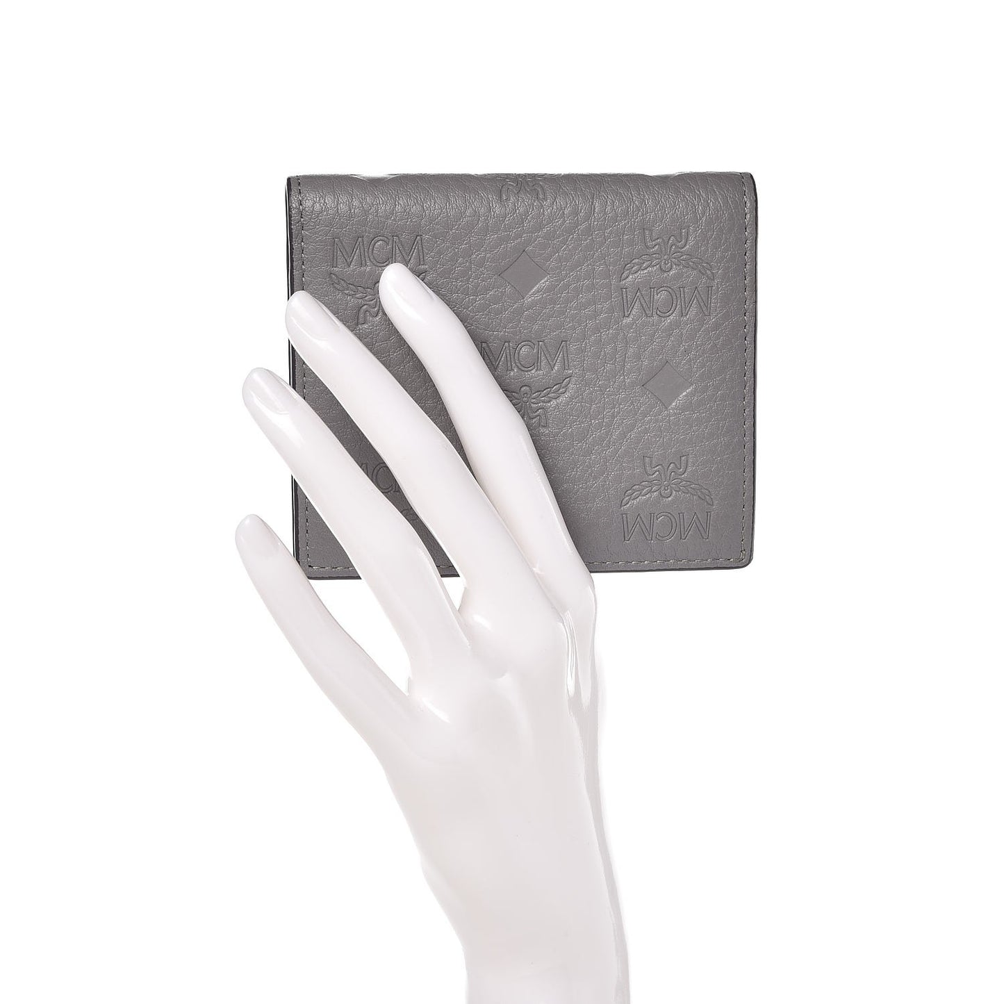 Calfskin Signature Monogram Klara Bi-Fold Wallet Dove