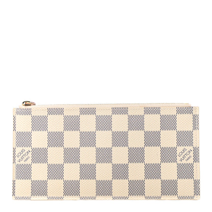 Louis Vuitton Damier Azur Felicie Chain Wallet Zippered Insert Rose Ballerine 1 of 6