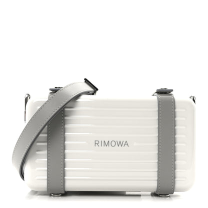 Rimowa Gloss Polycarbonate Personal Cross-Body Bag White Grey 1 of 10