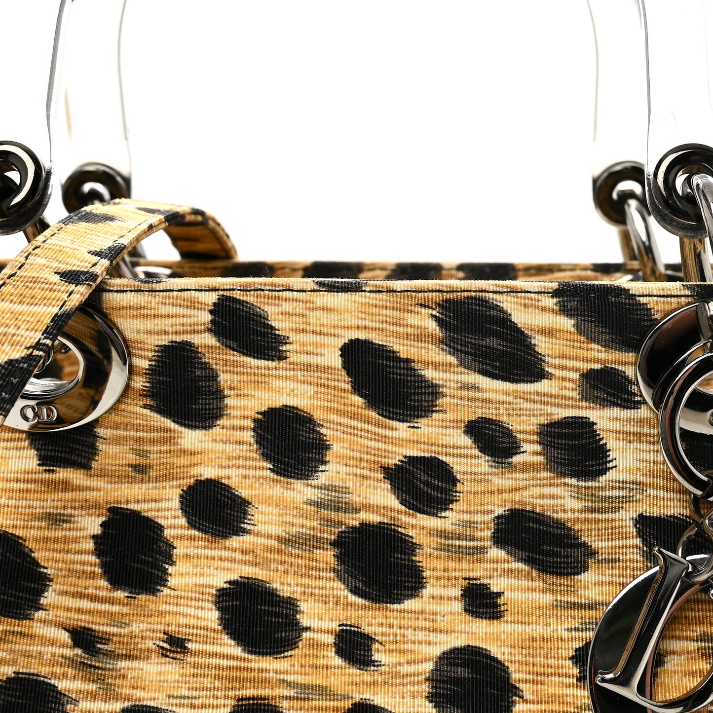 Canvas Leopard Print Medium Lady Dior