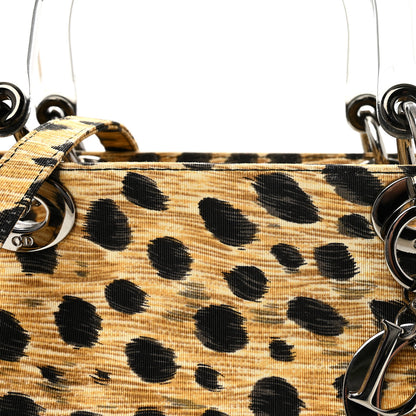 Christian Dior Canvas Leopard Print Medium Lady Dior 8 of 10