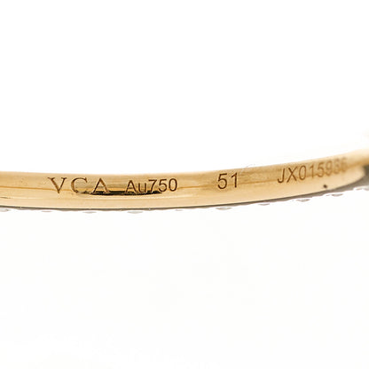 Van Cleef & Arpels 18K Yellow Gold Diamond 1.25mm Felicite Wedding Band Ring 51 5.75 4 of 6