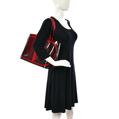 Valentino Garavani PVC Vlogo Small Escape Tote Red 2 of 12