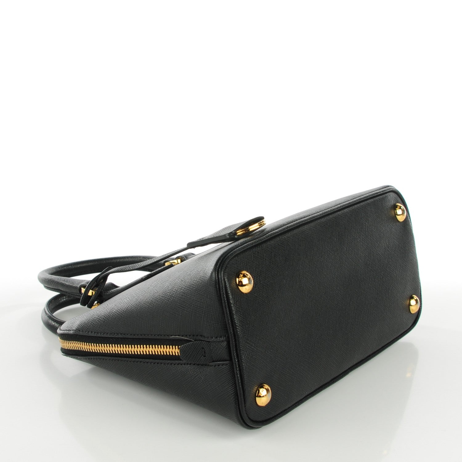 Prada Saffiano Vernice Mini Promenade Tote Black 6 of 10