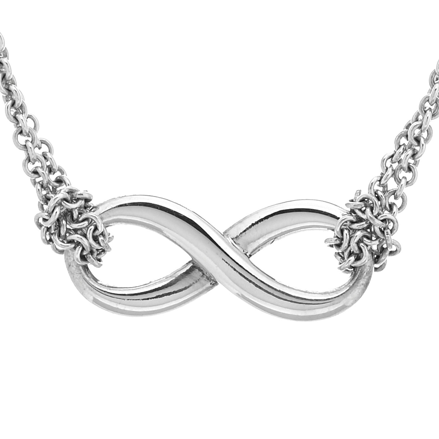 Tiffany Sterling Silver Infinity Pendant Necklace 3 of 6