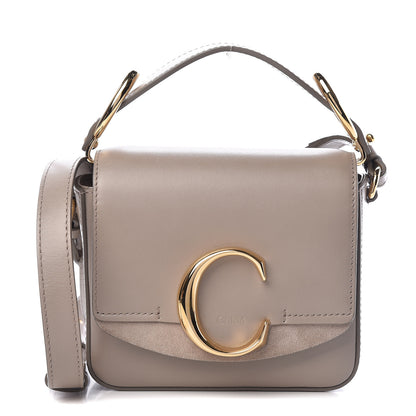 Chloe Shiny Calfskin Suede Mini C Bag Motty Grey 1 of 11