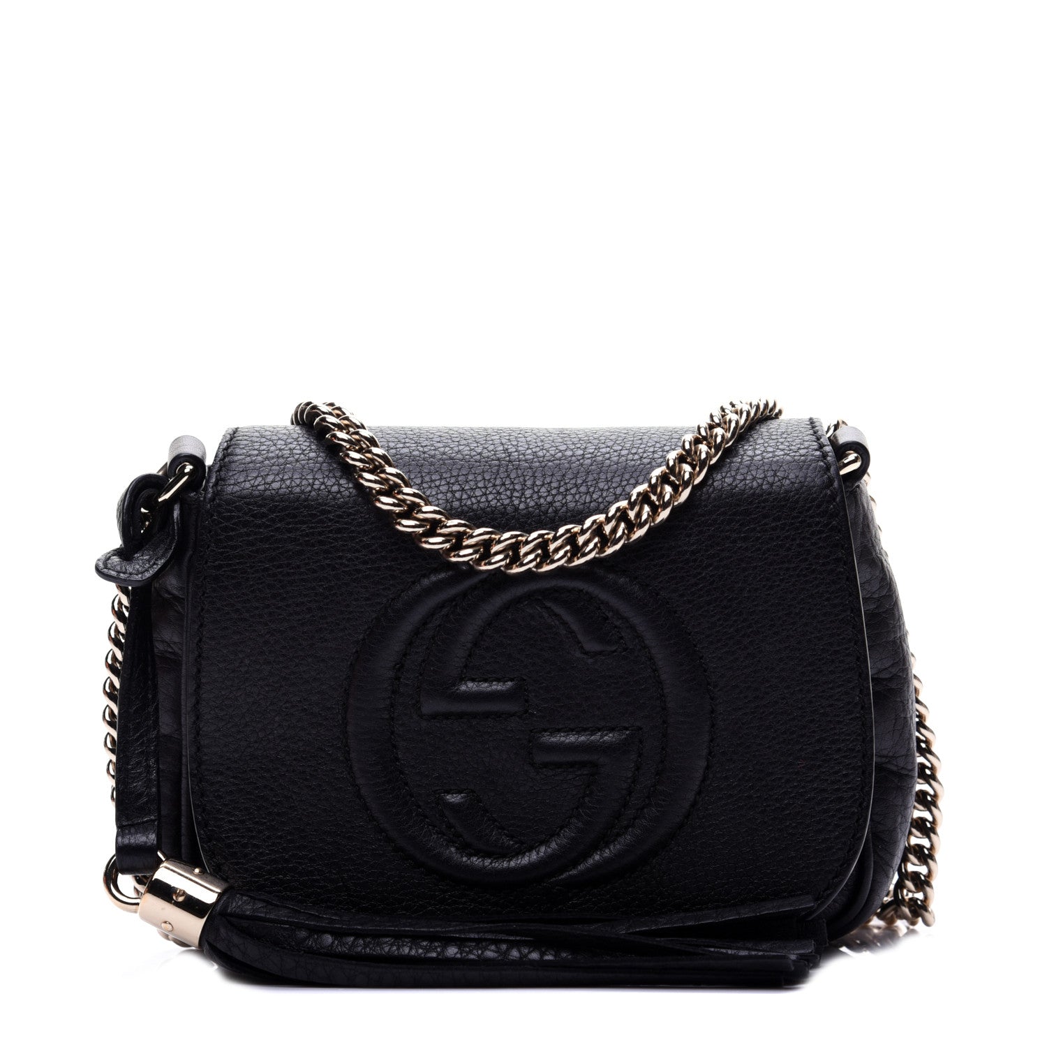 Gucci Pebbled Calfskin Small Soho Flap Crossbody Black 1 of 10