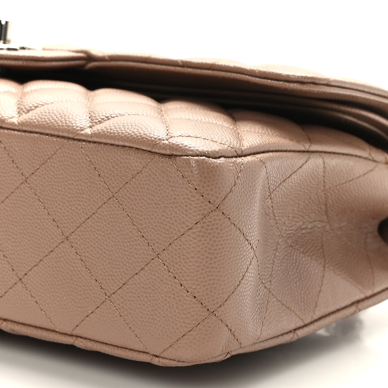 Chanel Caviar Quilted Medium Double Flap Dark Beige 9 of 9