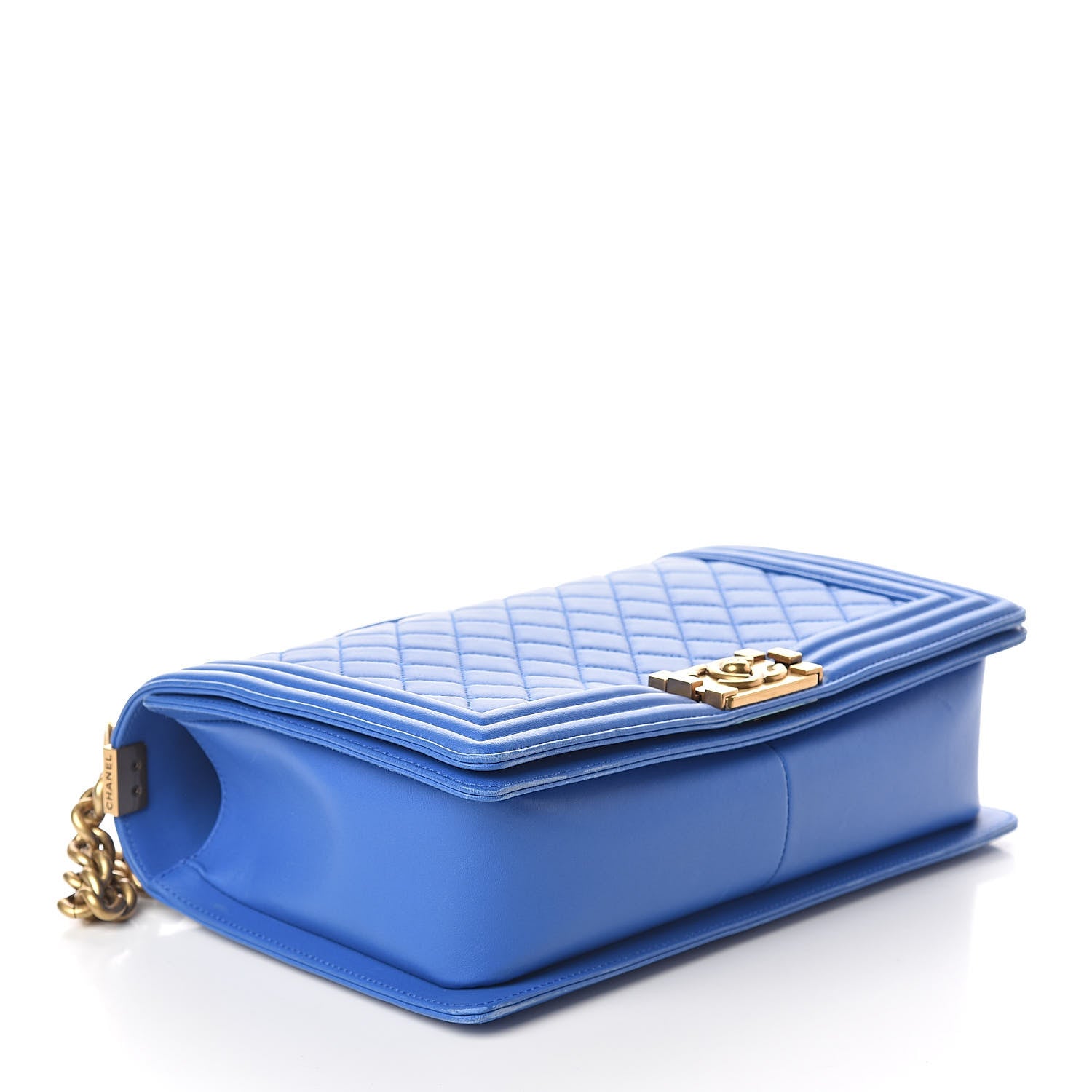 Chanel Lambskin Quilted New Medium Boy Flap Blue 4 of 10