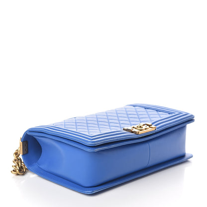 Chanel Lambskin Quilted New Medium Boy Flap Blue 4 of 10