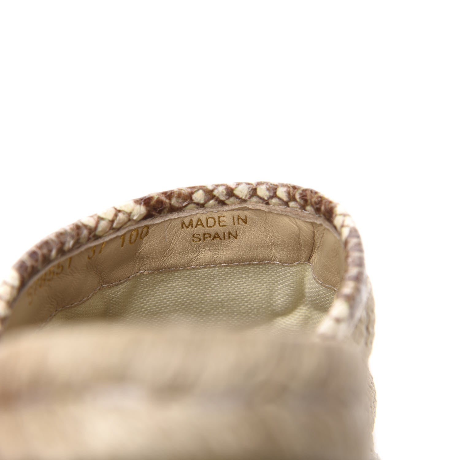 Gucci Straw Elaphe Matelasse GG Marmont Espadrille Slippers 37 Natural Cream Brown 10 of 11