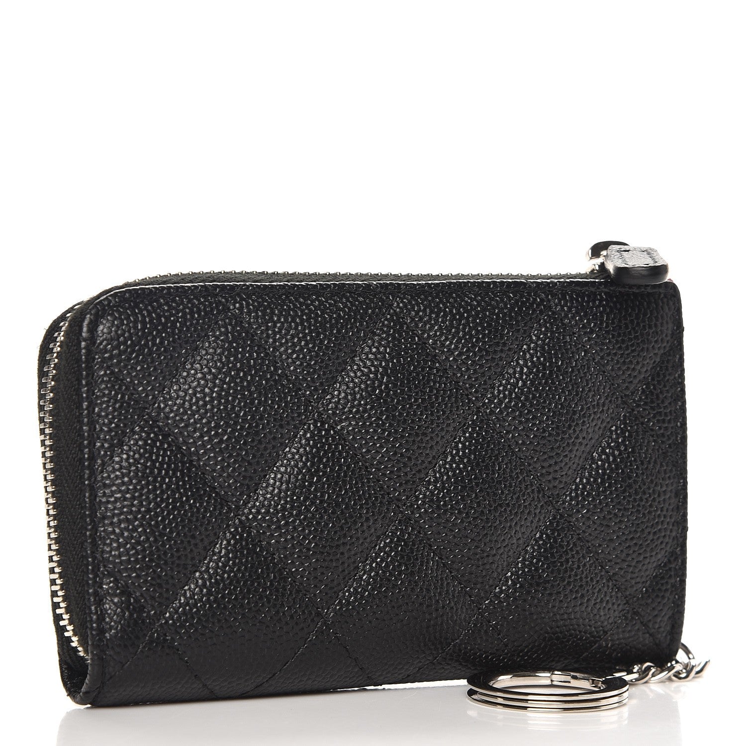 Chanel Caviar Quilted Key Holder Case Black 3 of 7