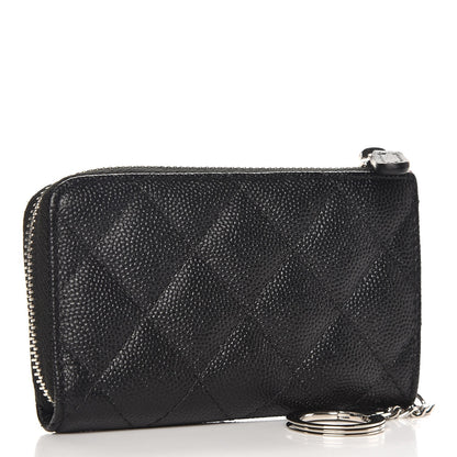 Chanel Caviar Quilted Key Holder Case Black 3 of 7