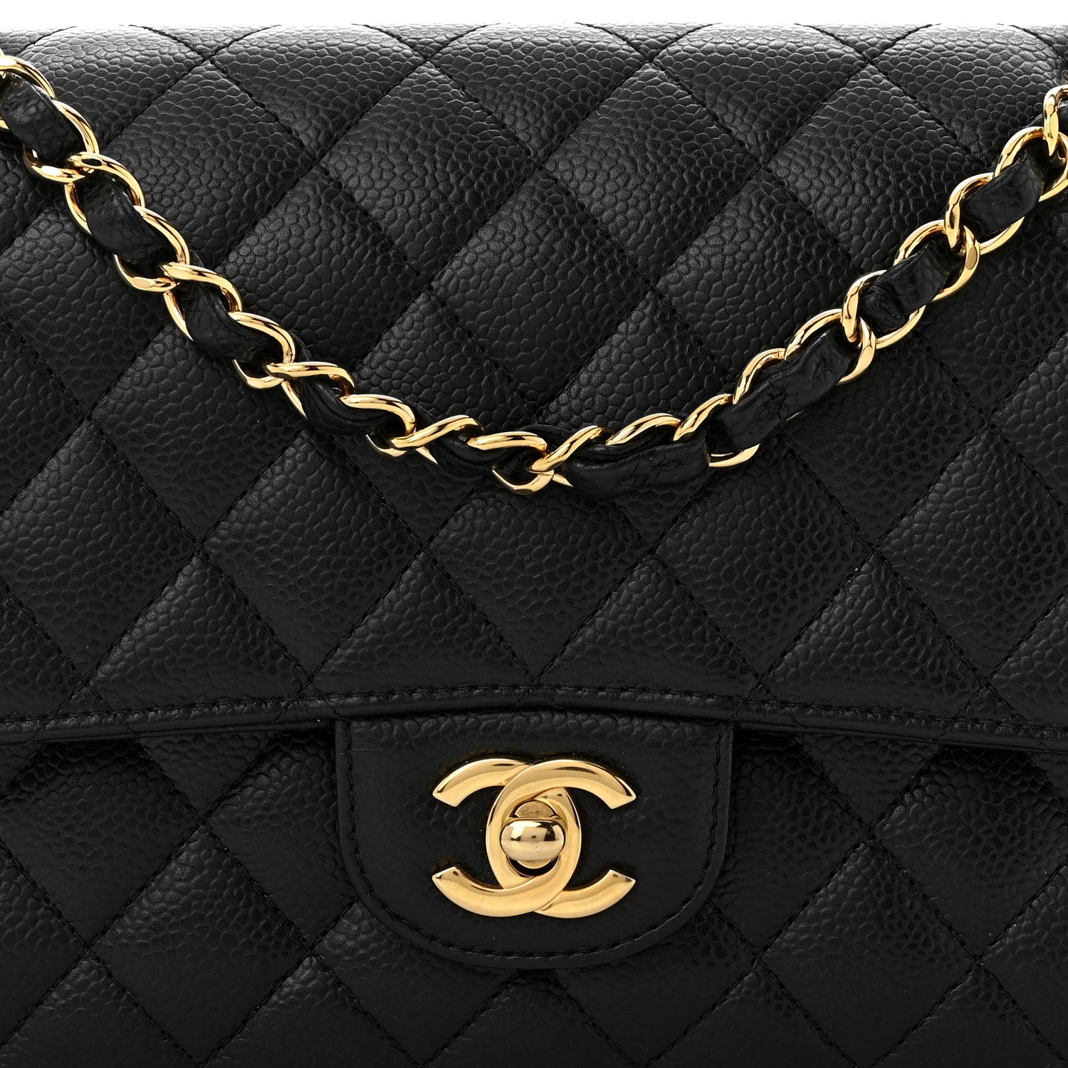 Chanel Caviar Quilted Medium Double Flap Black 8 of 11