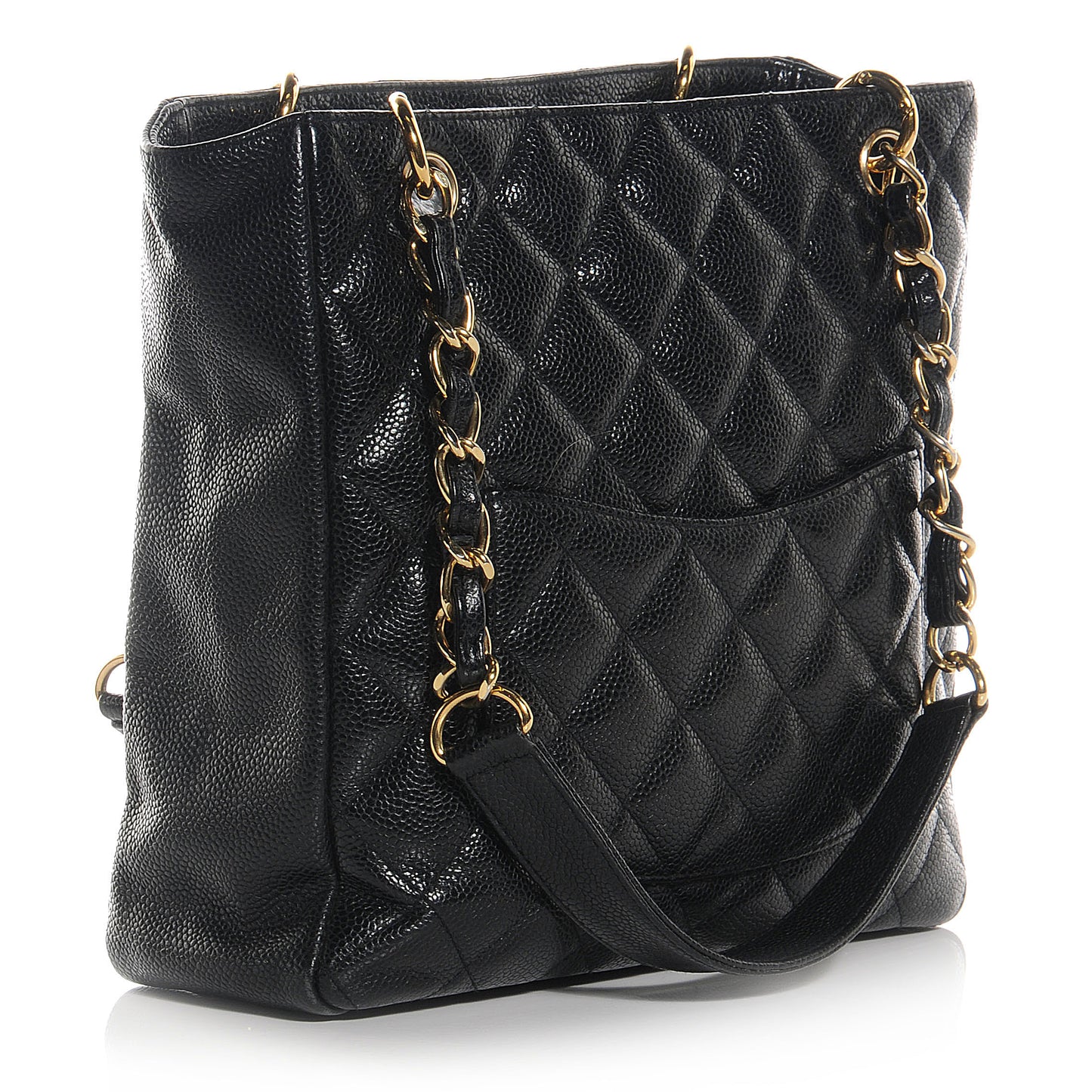 Caviar Petit Shopping Tote PST Black