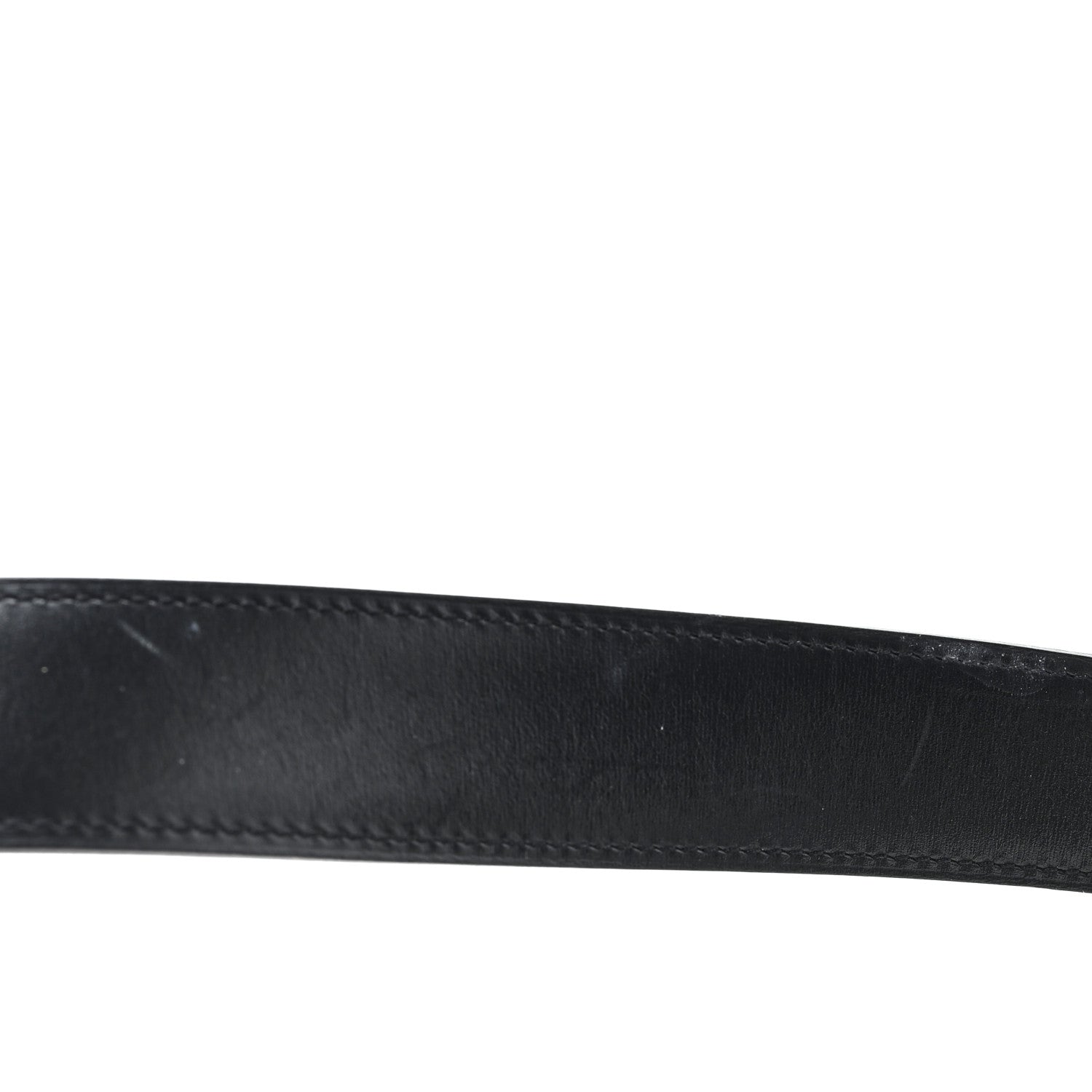 Hermes Togo Box 32mm Enamel Quizz H Belt 80 32 Black Etoupe 5 of 6