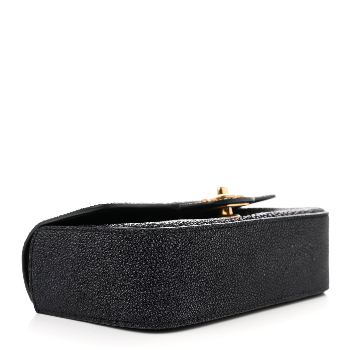 Galuchat Stingray Mini Flap Black