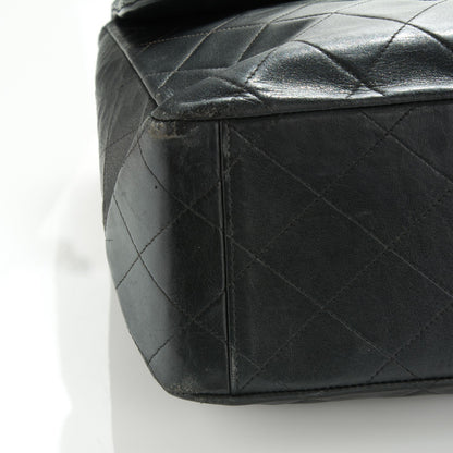 Chanel Lambskin Quilted XL Jumbo Single Flap Black 12 of 14