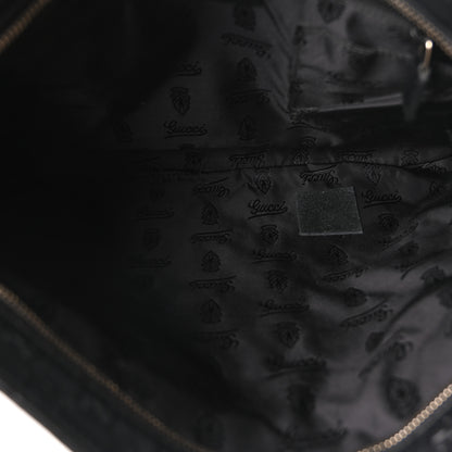 Gucci Guccissima Medium Flat Messenger Bag Black 5 of 10