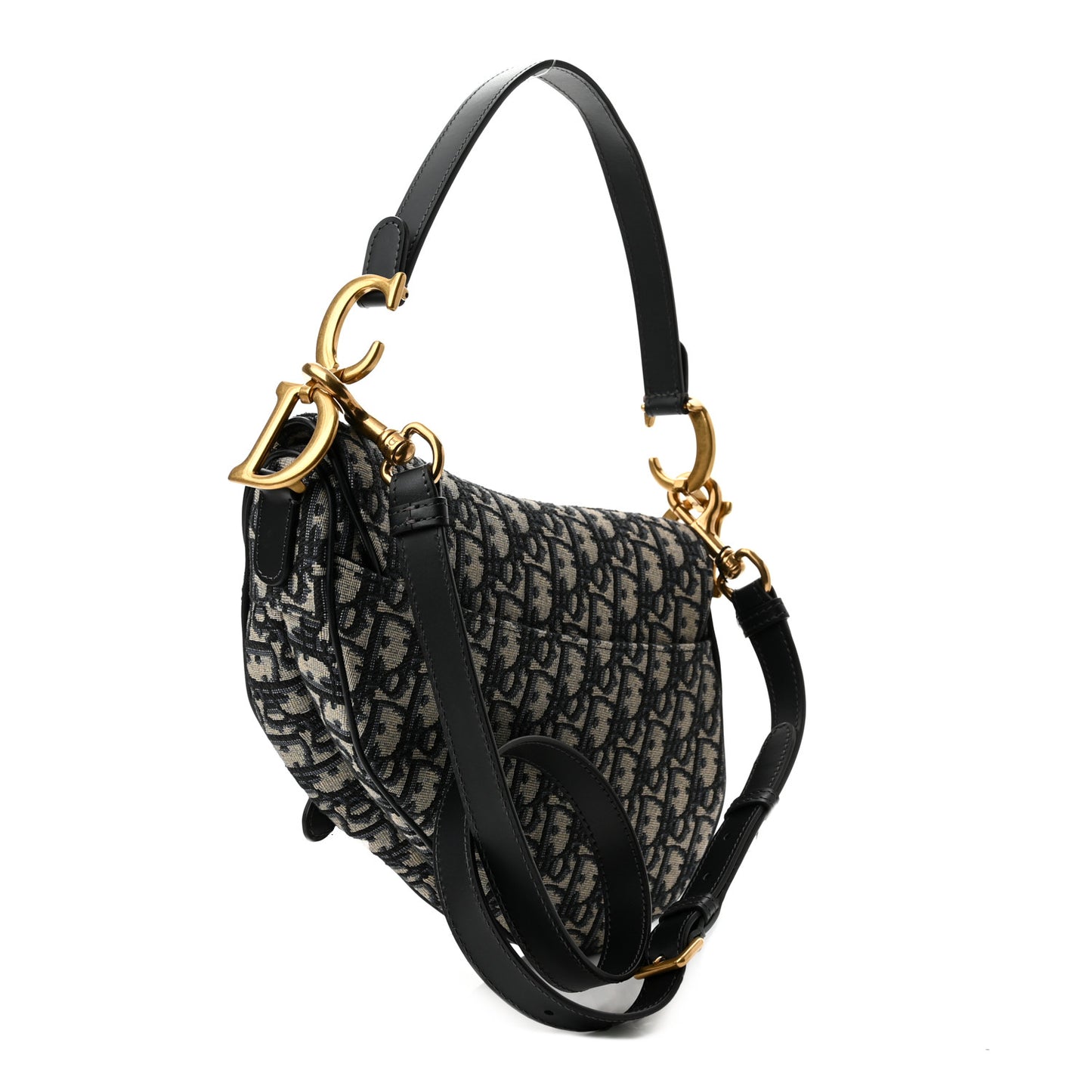 Oblique Saddle Bag With Strap Blue