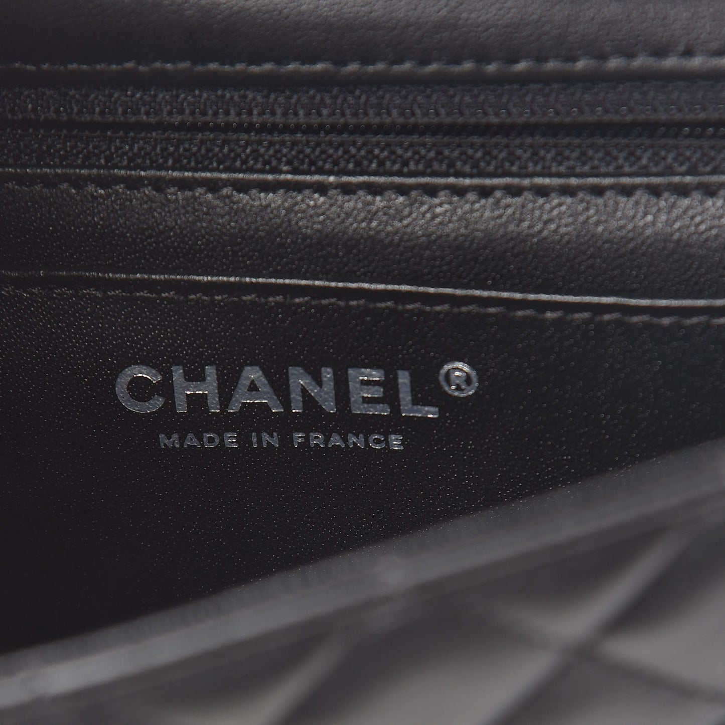 Lambskin Quilted Mini Rectangular Flap Black