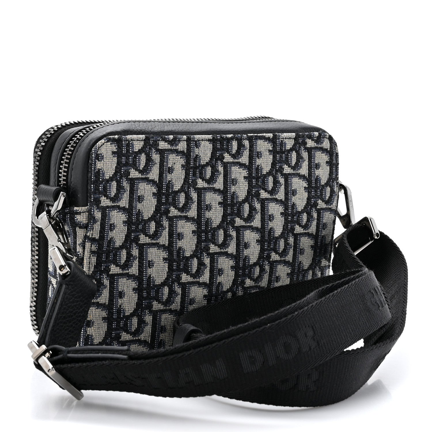 Christian Dior Oblique Pouch Navy Blue 3 of 11
