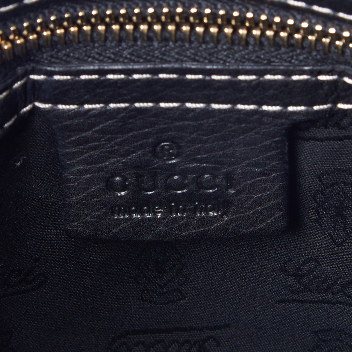 Calfskin Crest Boule Hobo Black