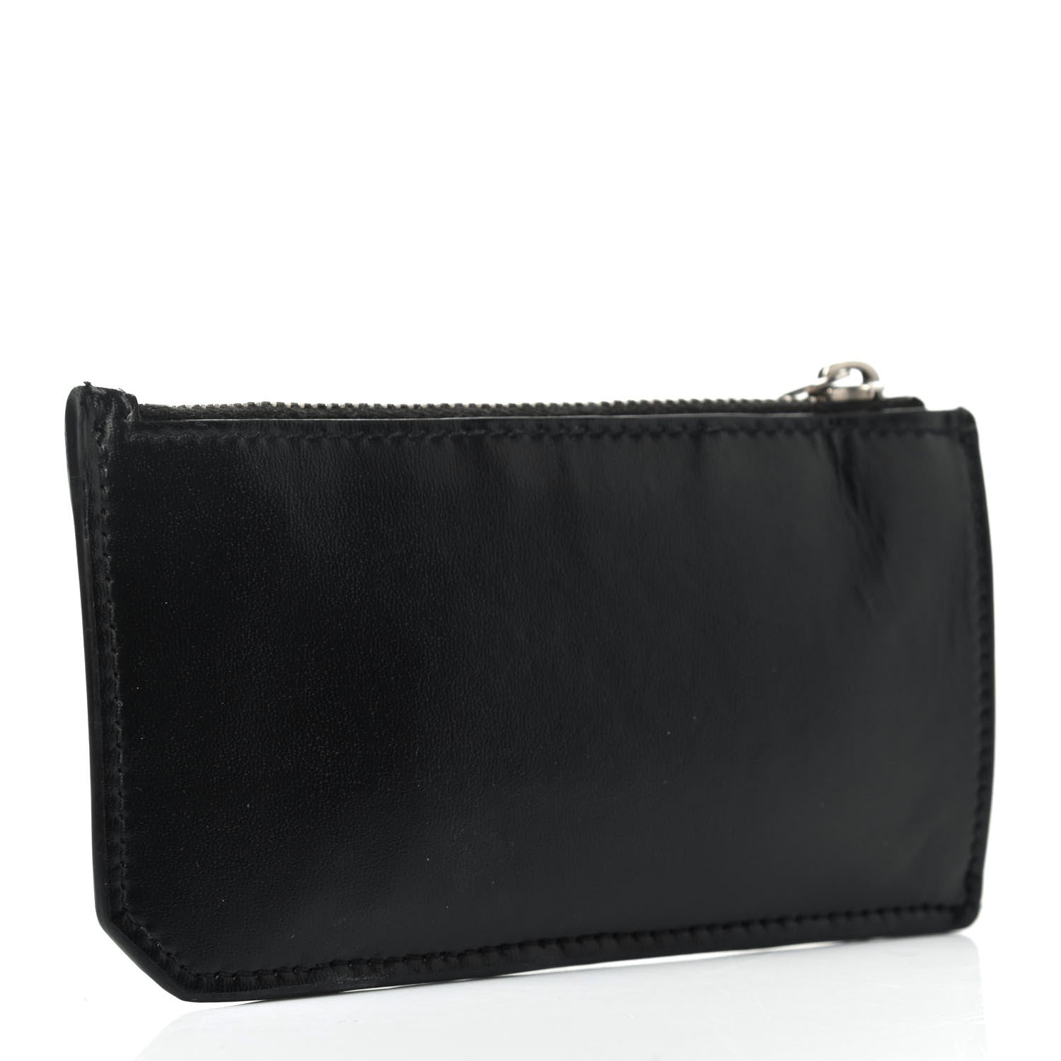 Saint Laurent Smooth Calfskin Monogram 5 Fragments Zip Pouch Card Holder Black 2 of 4