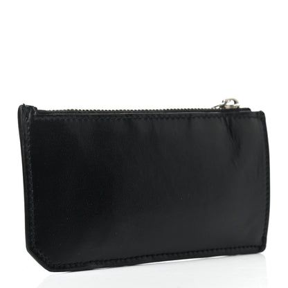 Saint Laurent Smooth Calfskin Monogram 5 Fragments Zip Pouch Card Holder Black 2 of 4