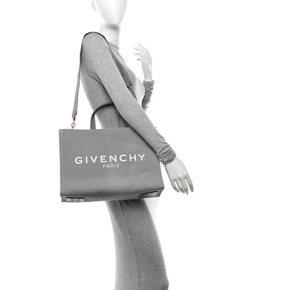 Givenchy Canvas Embroidered Medium G-Tote Grey Pink 2 of 11