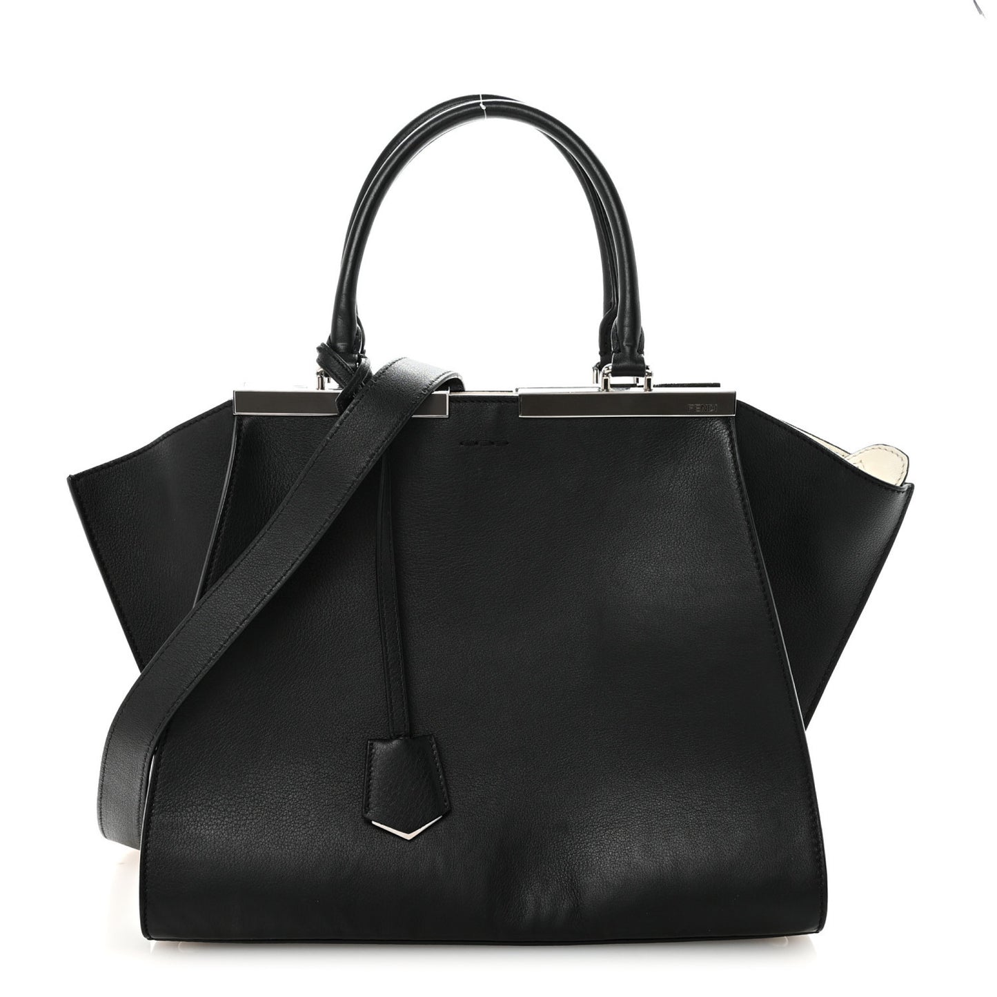 Vitello Dolce Shiny Nappa Petite 3Jours Tote Black