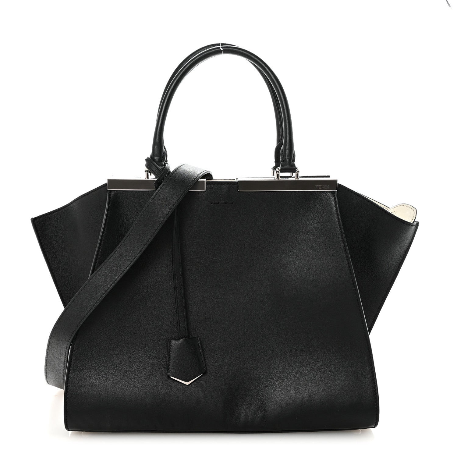 Fendi Vitello Dolce Shiny Nappa Petite 3Jours Tote Black 1 of 10