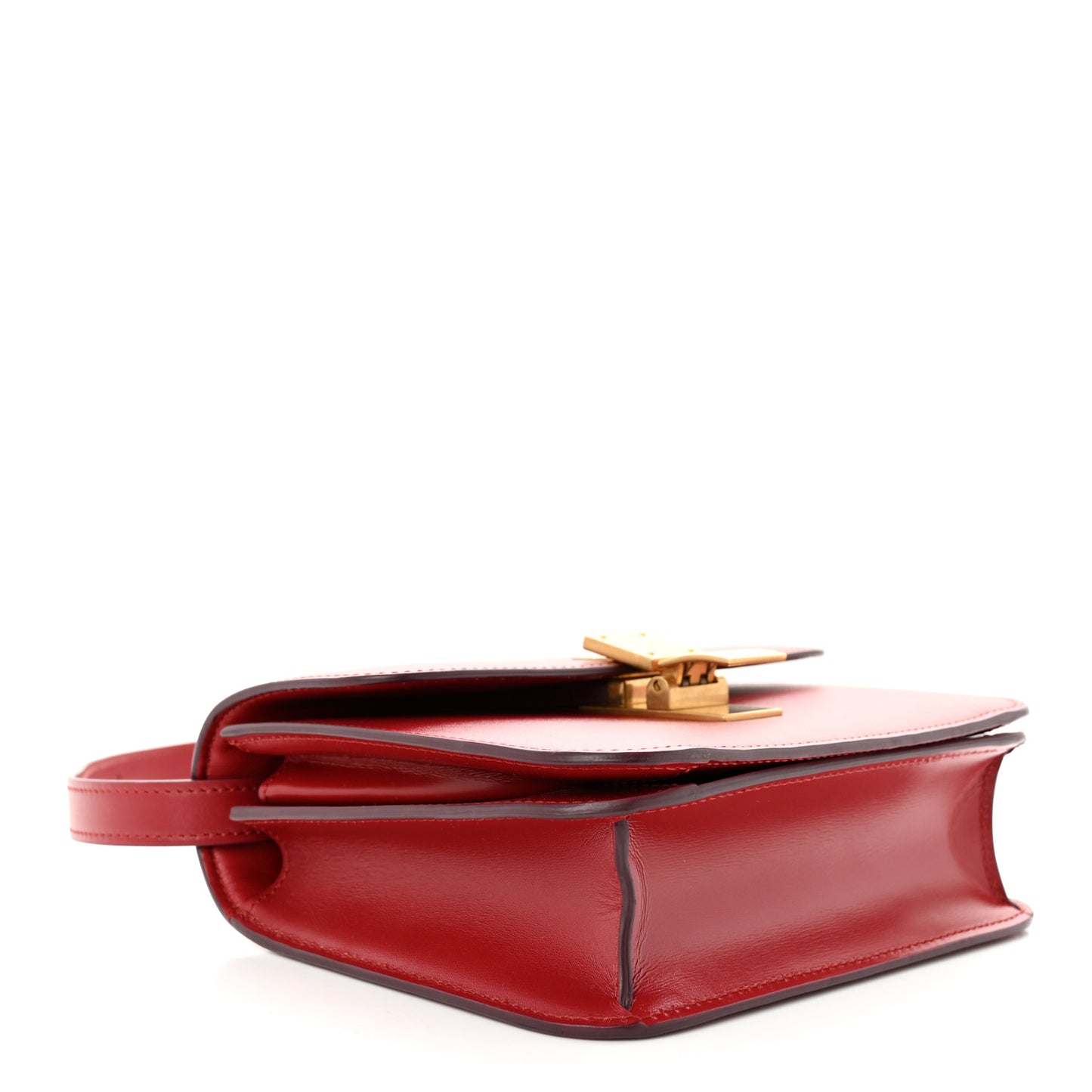 Box Calfskin Teen Classic Box Flap Bag Red