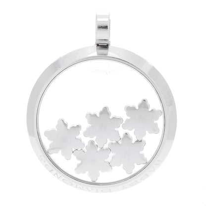 Chopard 18K White Gold Diamond Happy Diamonds Five Snowflake Pendant 3 of 5