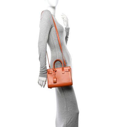 Saint Laurent Calfskin Nano Sac De Jour Orange 2 of 13