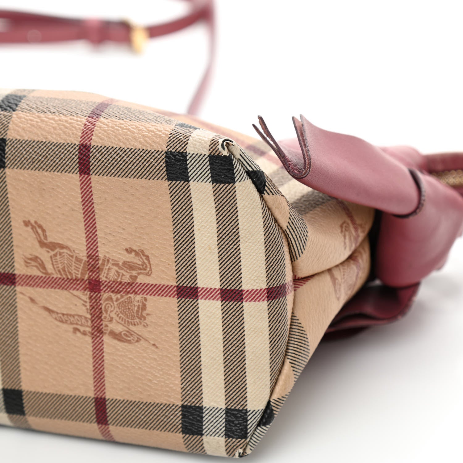 Burberry Haymarket Check Bow Tie Crossbody Bag Peony 7 of 11