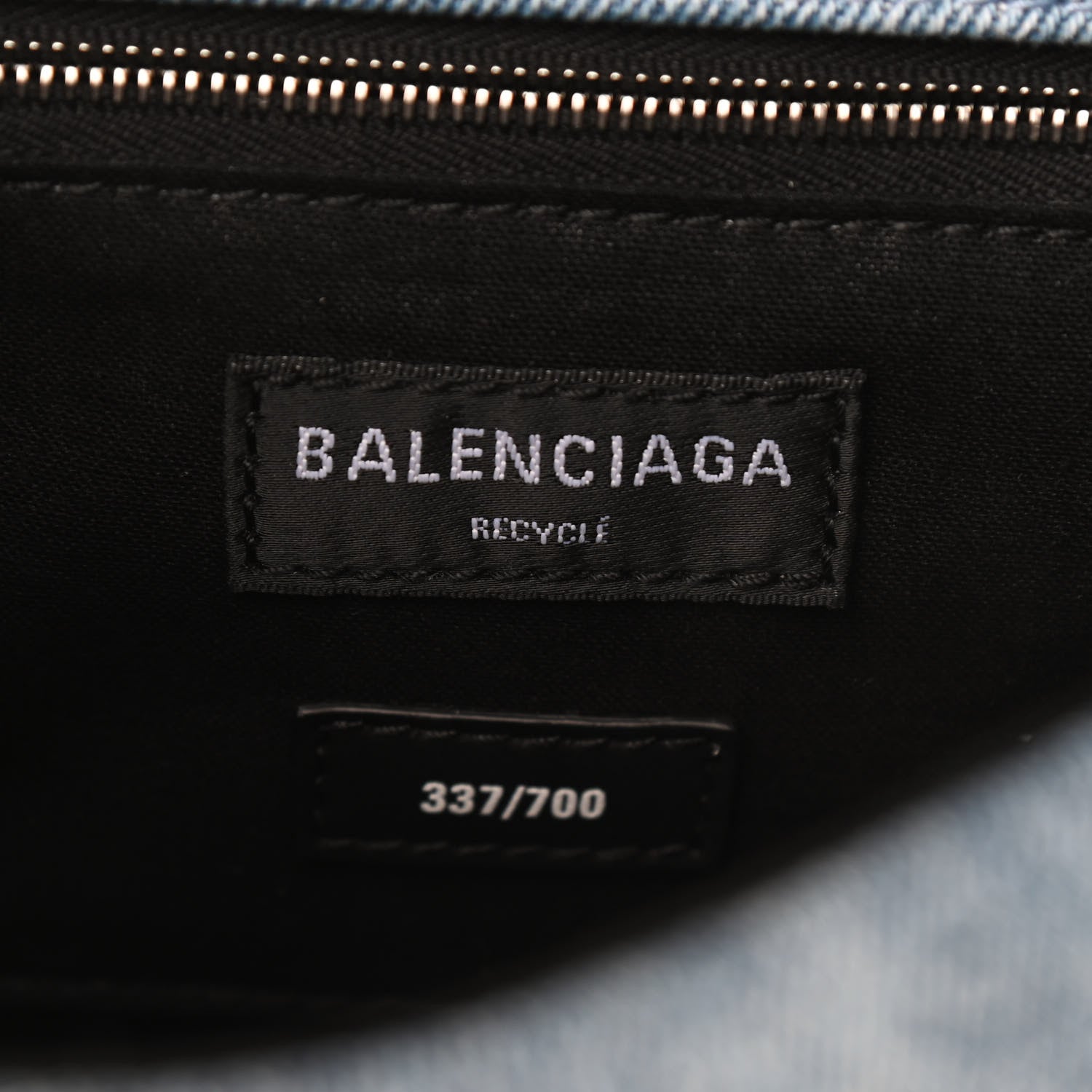 Balenciaga Denim Patchwork Small Hourglass Top Handle Bag Washed Blue 6 of 8