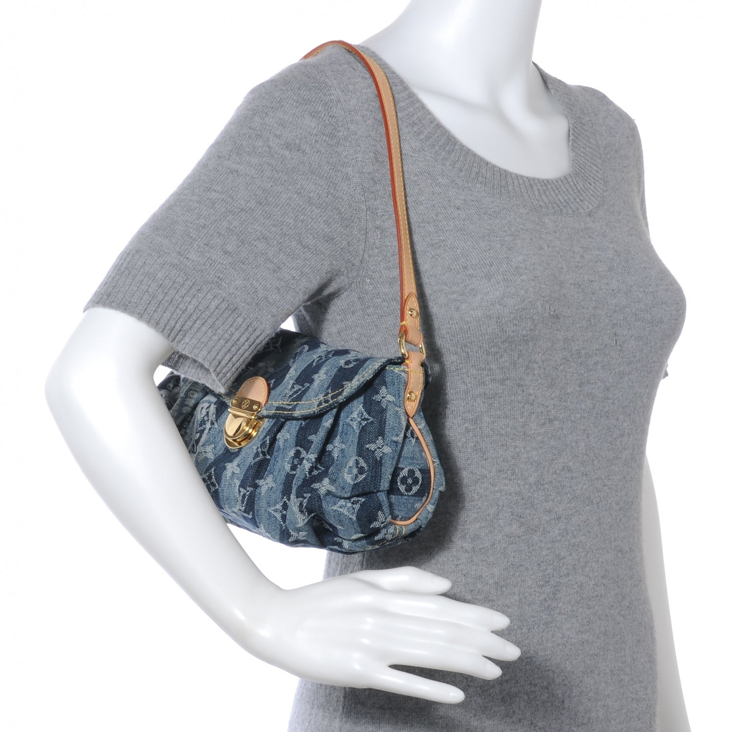 Louis Vuitton Denim Raye Mini Pleaty 2 of 7