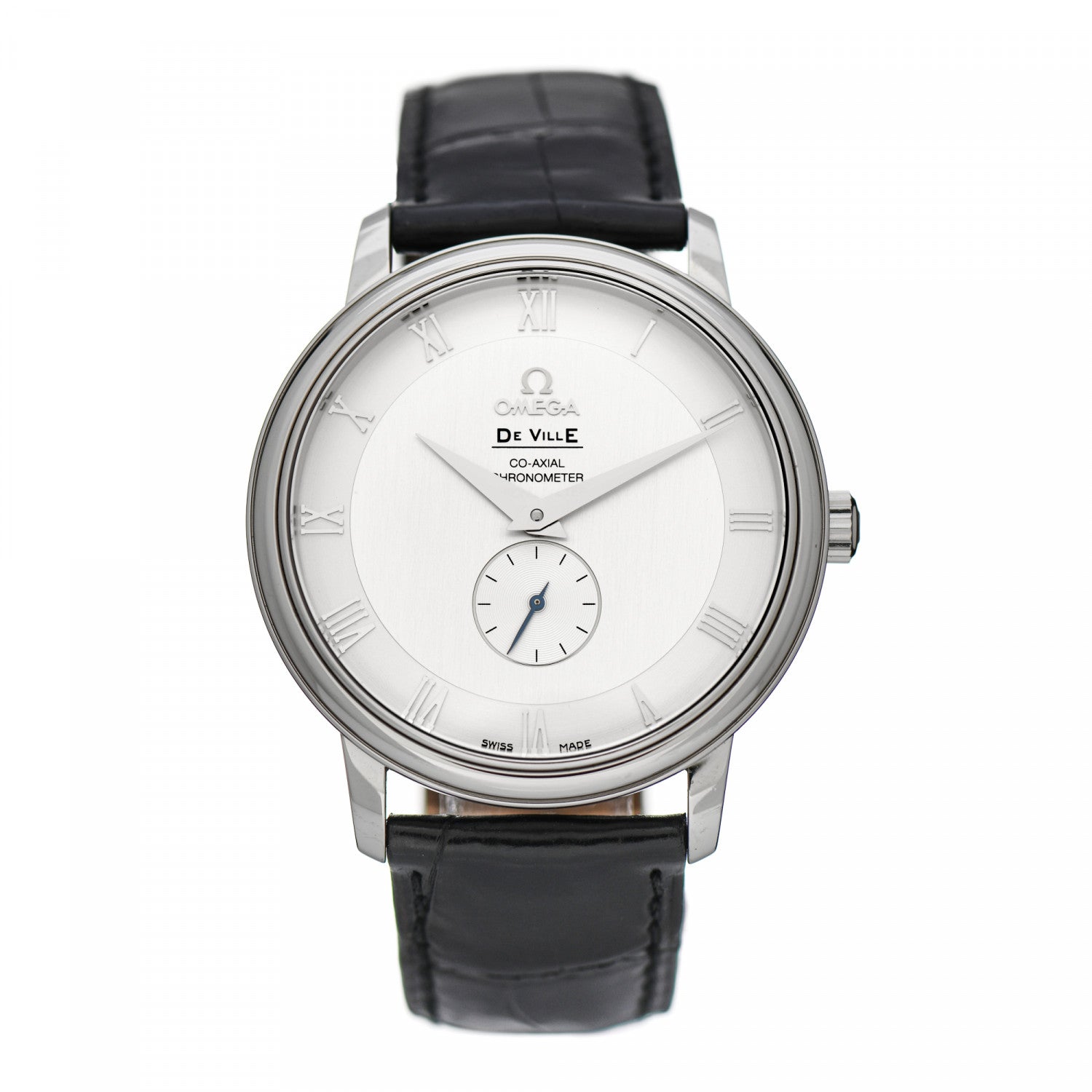 Omega Stainless Steel Alligator 39mm De Ville Co-Axial Automatic Watch 4813.30.01 1 of 6