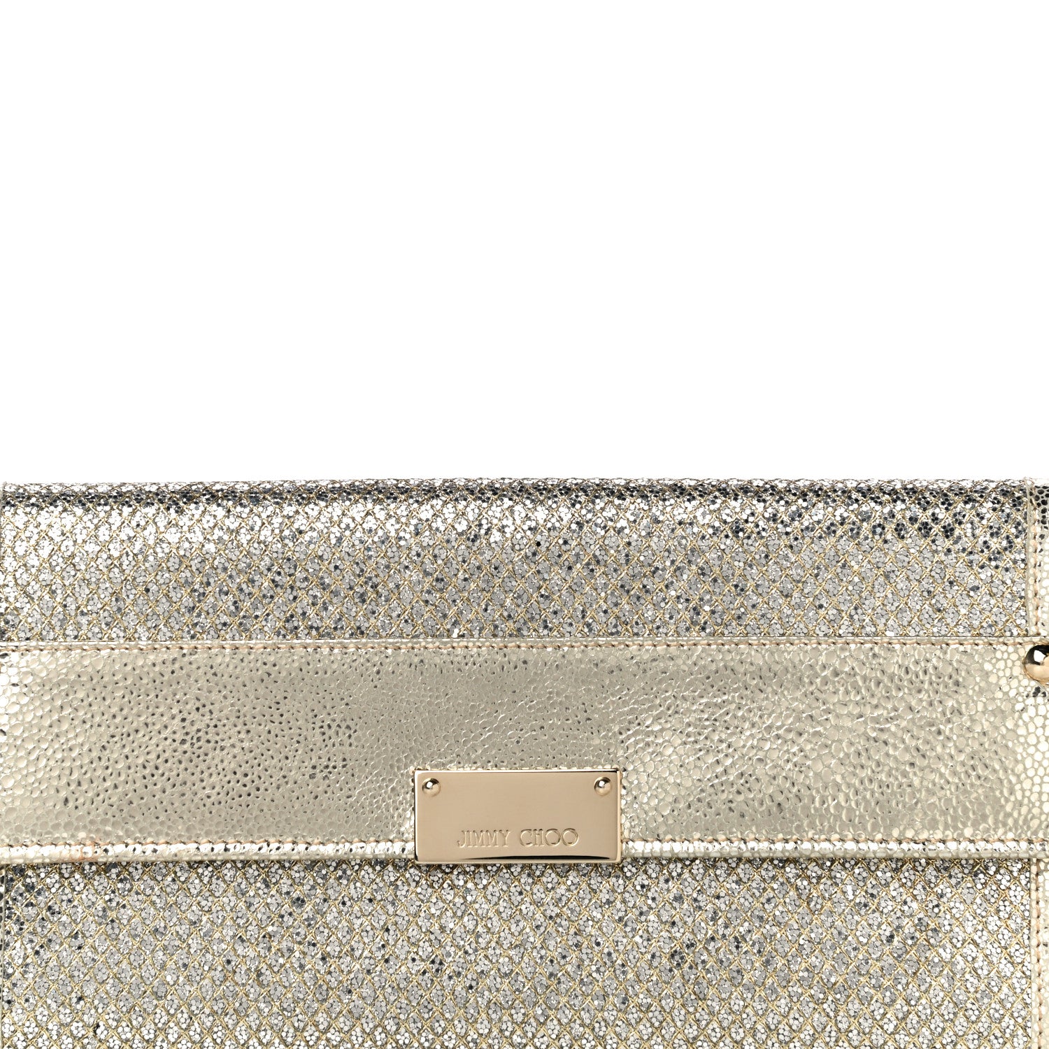 Jimmy Choo Glitter Fabric Reese Clutch Wallet Metallic 8 of 11