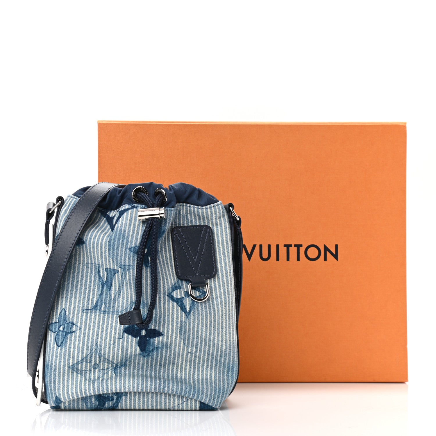 Louis Vuitton Hickory Stripes Denim Monogram Watercolor Sac Marin BB Blue 10 of 10