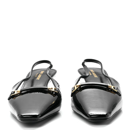 Saint Laurent Patent Bade Slingback Pumps 40 Black 2 of 8