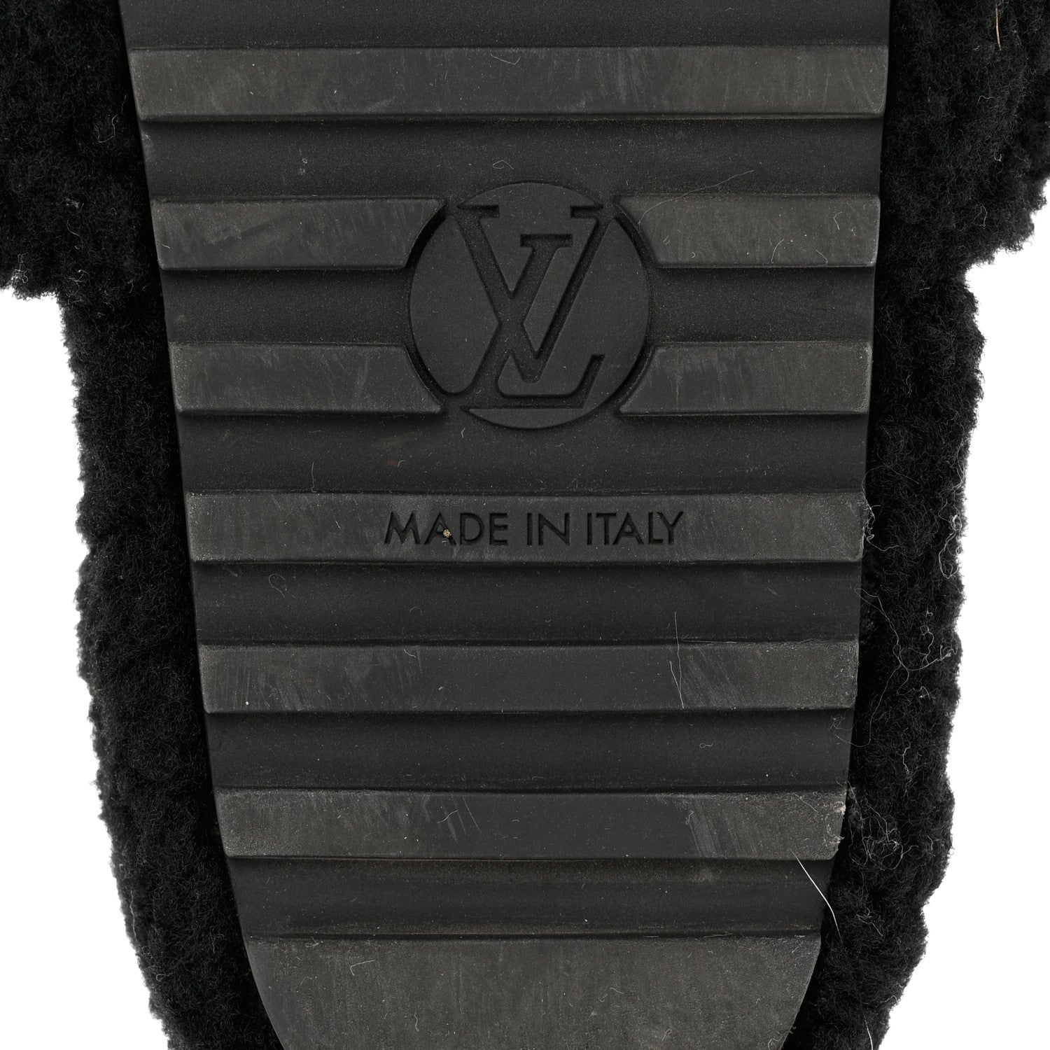 Louis Vuitton Shearling Monogram Giant Paseo Flat Comfort Mule 36 Black 7 of 7