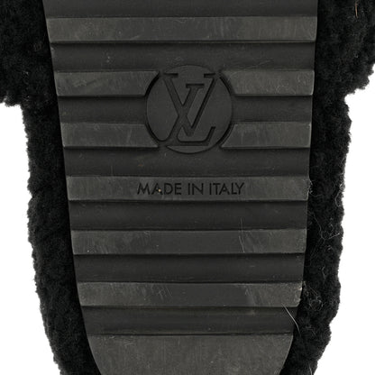Louis Vuitton Shearling Monogram Giant Paseo Flat Comfort Mule 36 Black 7 of 7