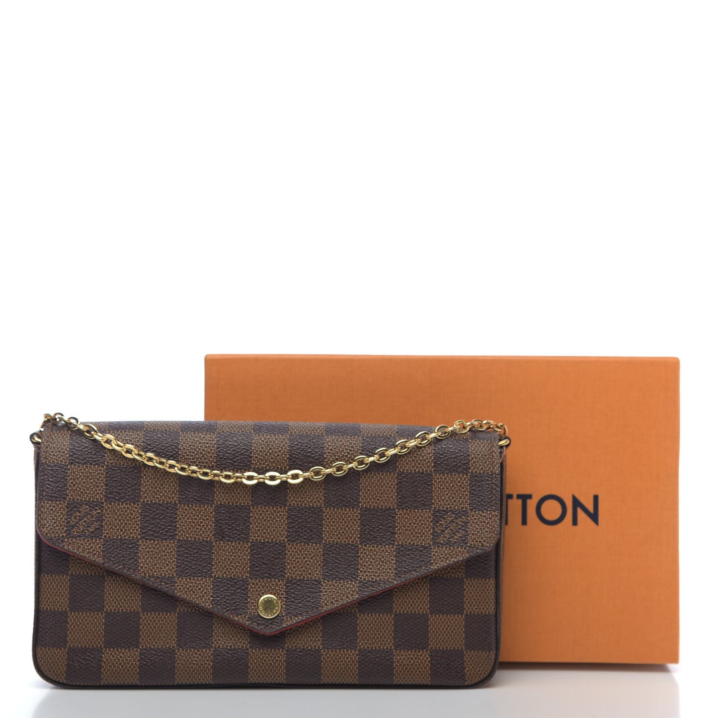 Damier Ebene Pochette Felicie Chain Wallet