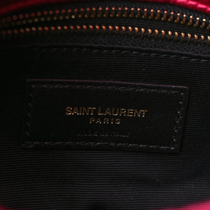 Saint Laurent Satin Quilted Toy Loulou Puffer Monogram Chain Satchel Guava Pink 5 of 9