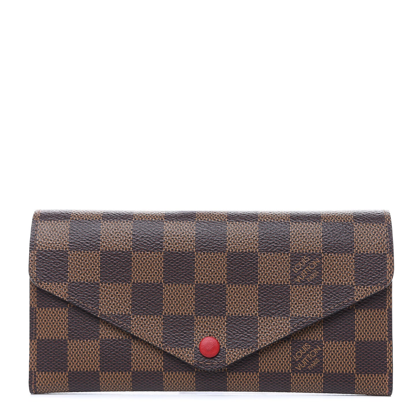 Damier Ebene Josephine Wallet Red