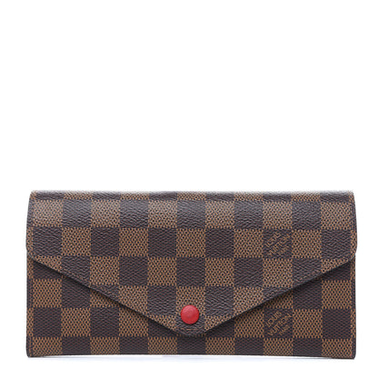 Louis Vuitton Damier Ebene Josephine Wallet Red 1 of 11