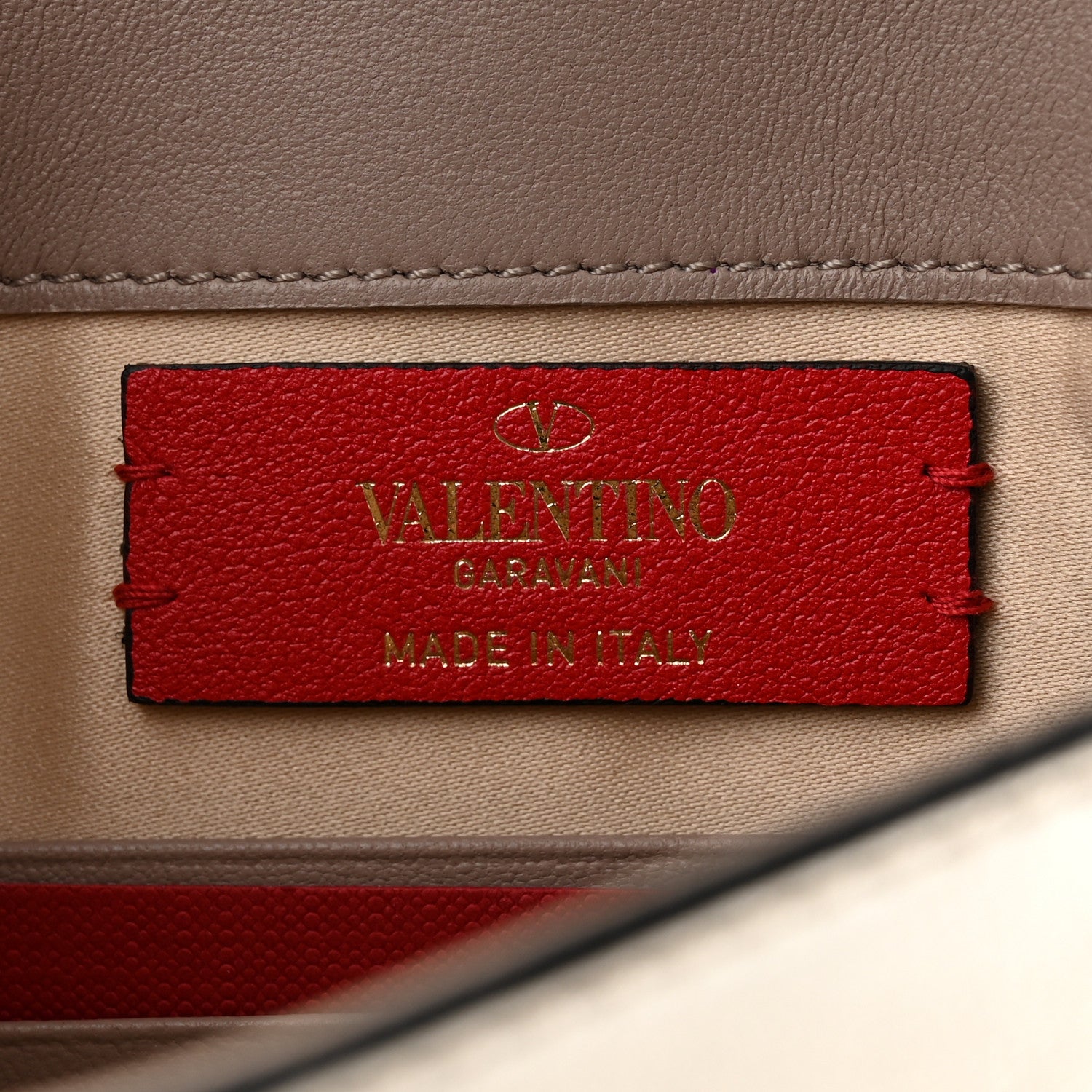 Valentino Garavani Metallic Calfskin Medium Rockstud Envelope Flat Wristlet Pouch Sahara 6 of 12